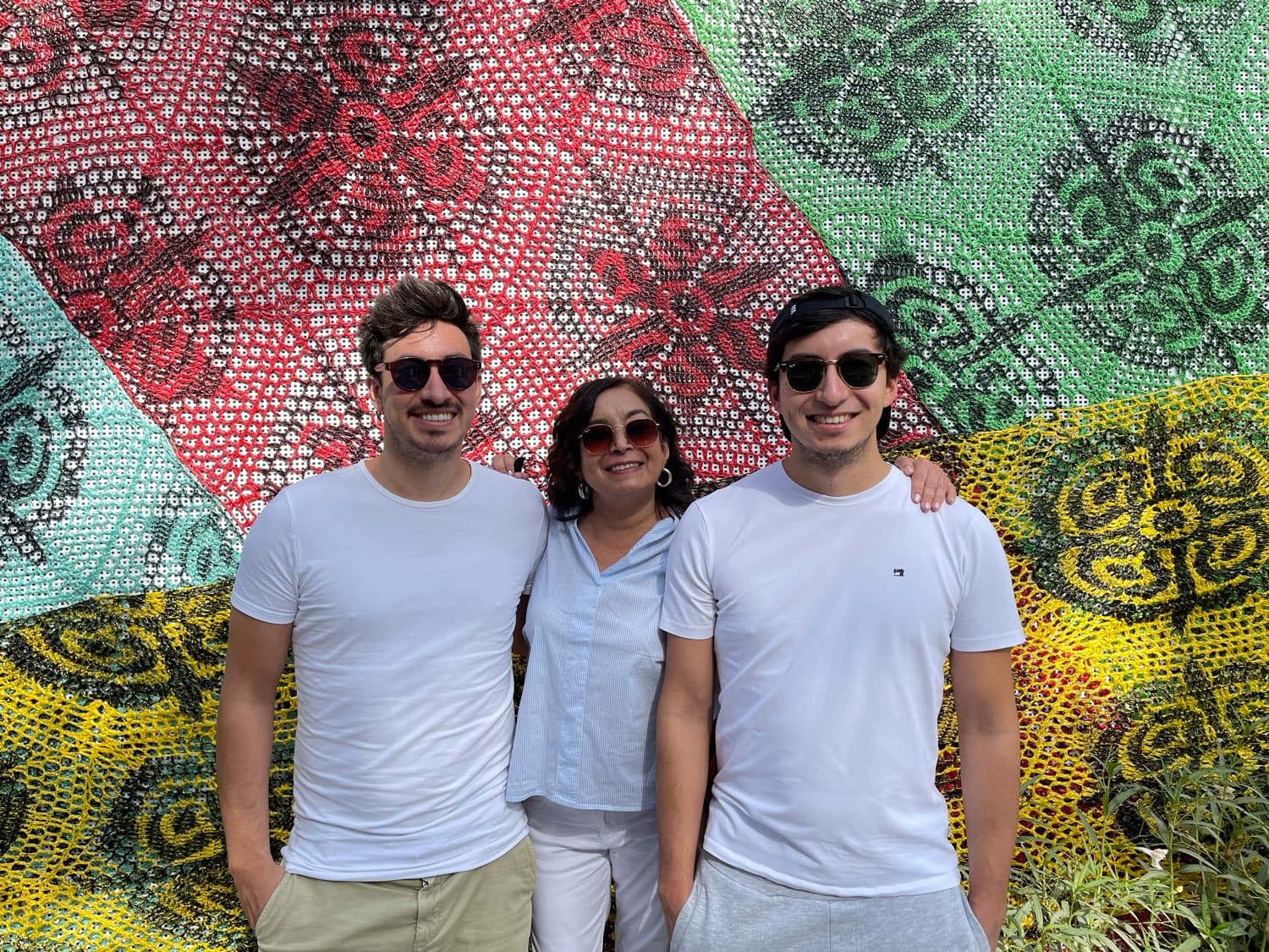 Ricardo with his mother, Patricia (Pati), and his brother