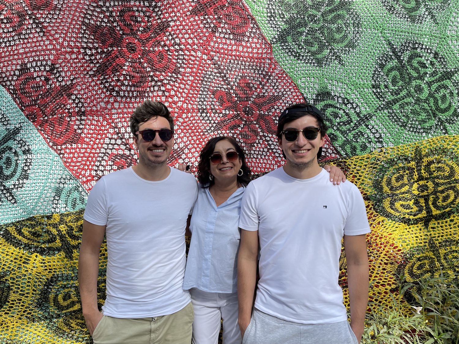 Ricardo with his mother, Patricia (Pati), and his brother